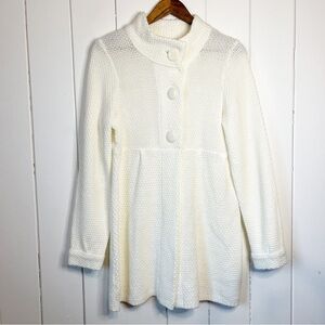 Nevada White Knit Coat. Size Medium.
